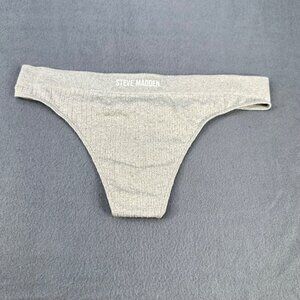 Steve Madden Women's Size Medium Panty Thong Seamless Ribbed Gray NWOT